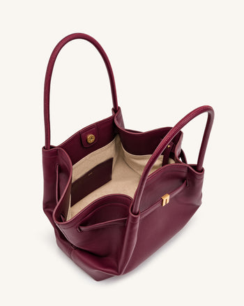 Hana Medium Tote Bag - Burgundy