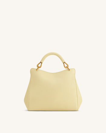 Lucia Classic Top Handle Bag - Light Yellow