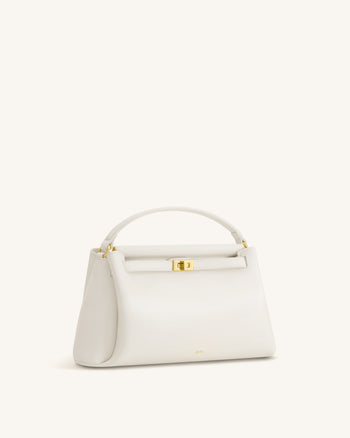 Carmen Top Handle Bag - White