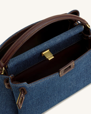Carmen Top Handle Bag - Blue Denim