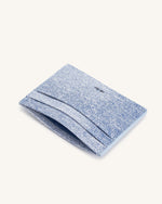 Denim Embossed Card Holder - Blue