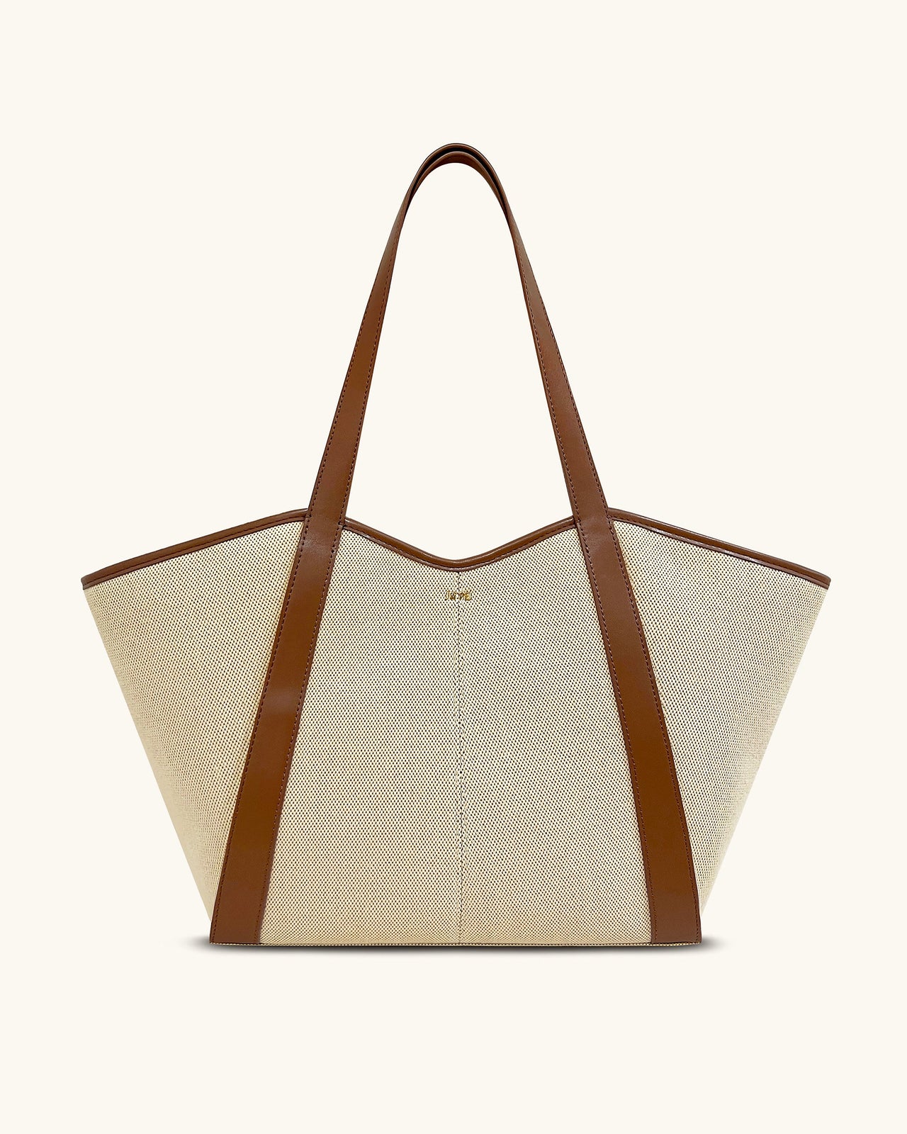 Kiana Large Capacity Tote Bag - Brown Canvas