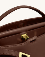 Carmen Top Handle Bag - Reddish Brown