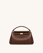 Carmen Top Handle Bag - Reddish Brown