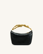 Jenny Human-shaped Handle Handbag - Black
