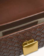Zuri Hand Woven Round Top Handle Bag - Brown