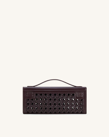 Bria Structured Top Handle Bag - Dark Red