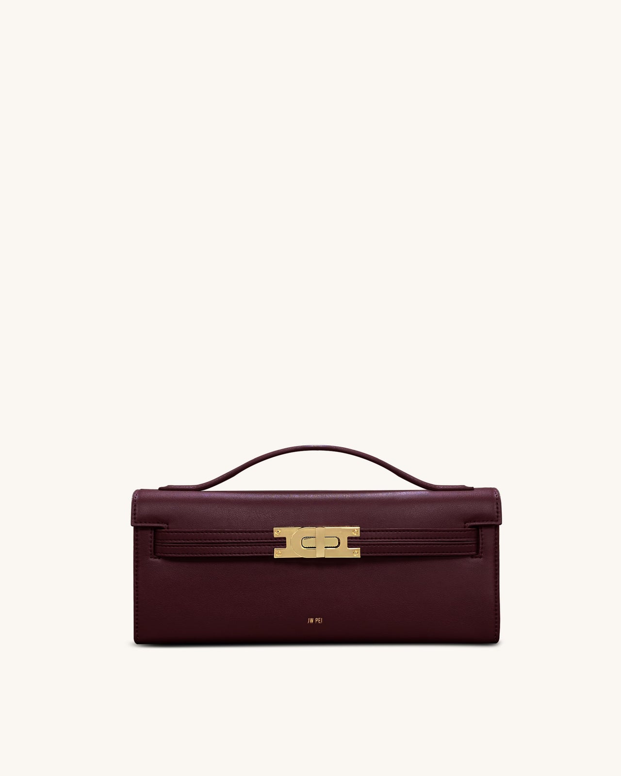 Bria Structured Top Handle Bag - Deep Burgundy