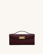 Bria Structured Top Handle Bag - Deep Burgundy