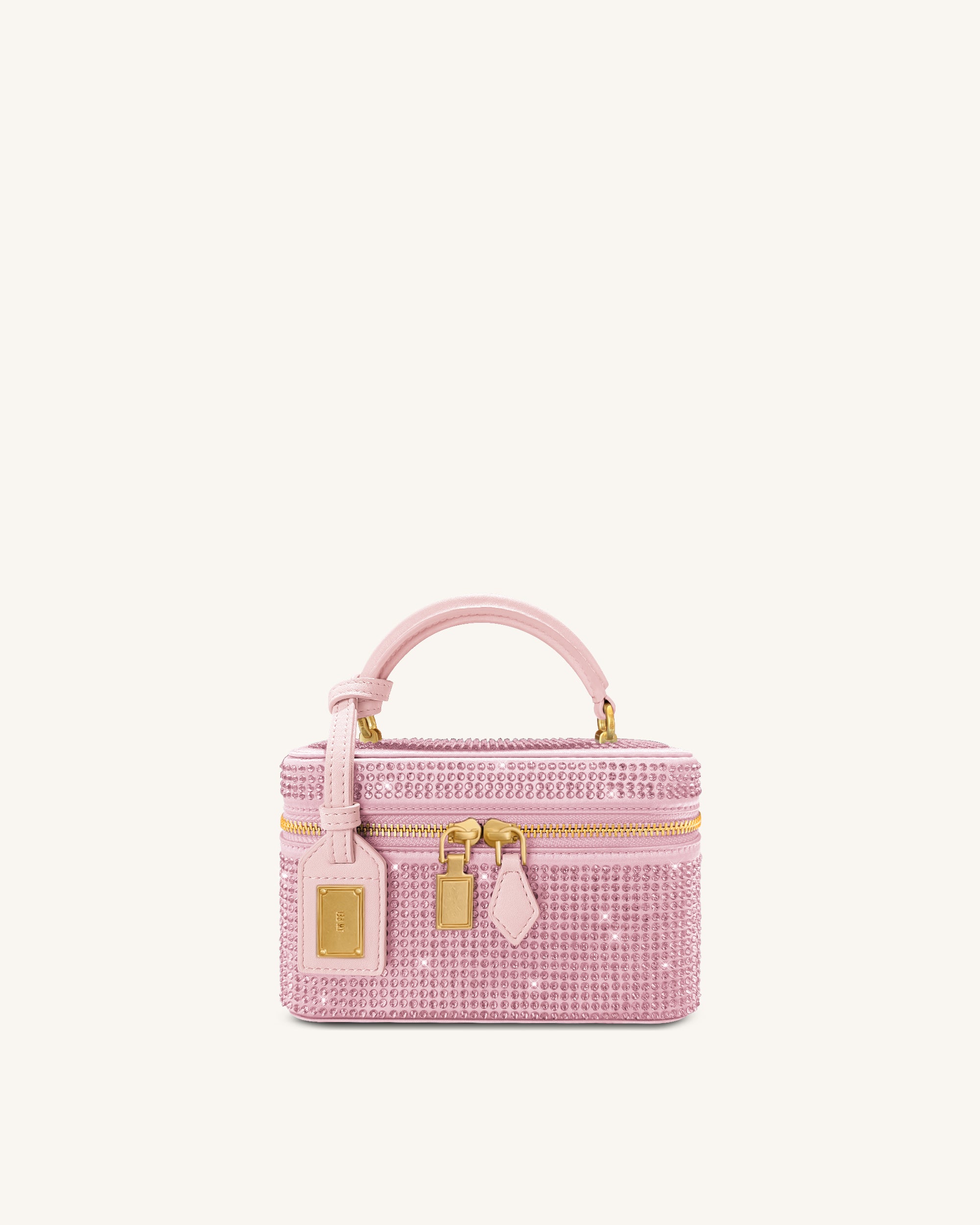 Cleo Artificial Crystal Box Shape Top Handle Bag - Pink - JW PEI LATAM