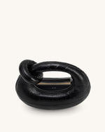 Abacus Mini Top Handle Bag - Black Croc