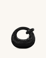 Abacus Mini Top Handle Bag - Black Croc