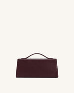 Lena Metal Rope Knot Top Handle Bag - Deep Claret