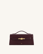 Lena Metal Rope Knot Top Handle Bag - Deep Claret