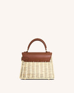 Elise Natural Rattan Weaving  Handbag - Brown Rattan