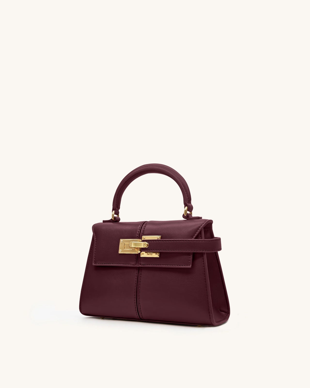Elise Top Handle Bag - Deep Burgundy