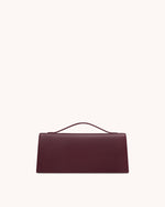 Lena Metal Rope Knot Top Handle Bag - Deep Claret