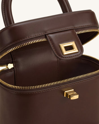 Cosima Vanity Case - Chocolate Brown