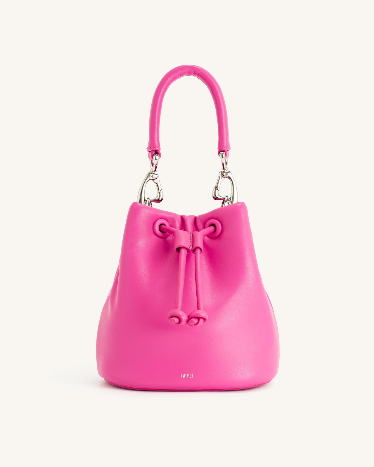 Yulia Padded Bucket Bag - Bright Pink