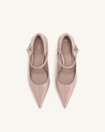 Thalina Patent Leather Pumps - Dusty Pink