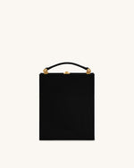 Taya-Puppy Pattern Book Shape Clutch Bag - Black