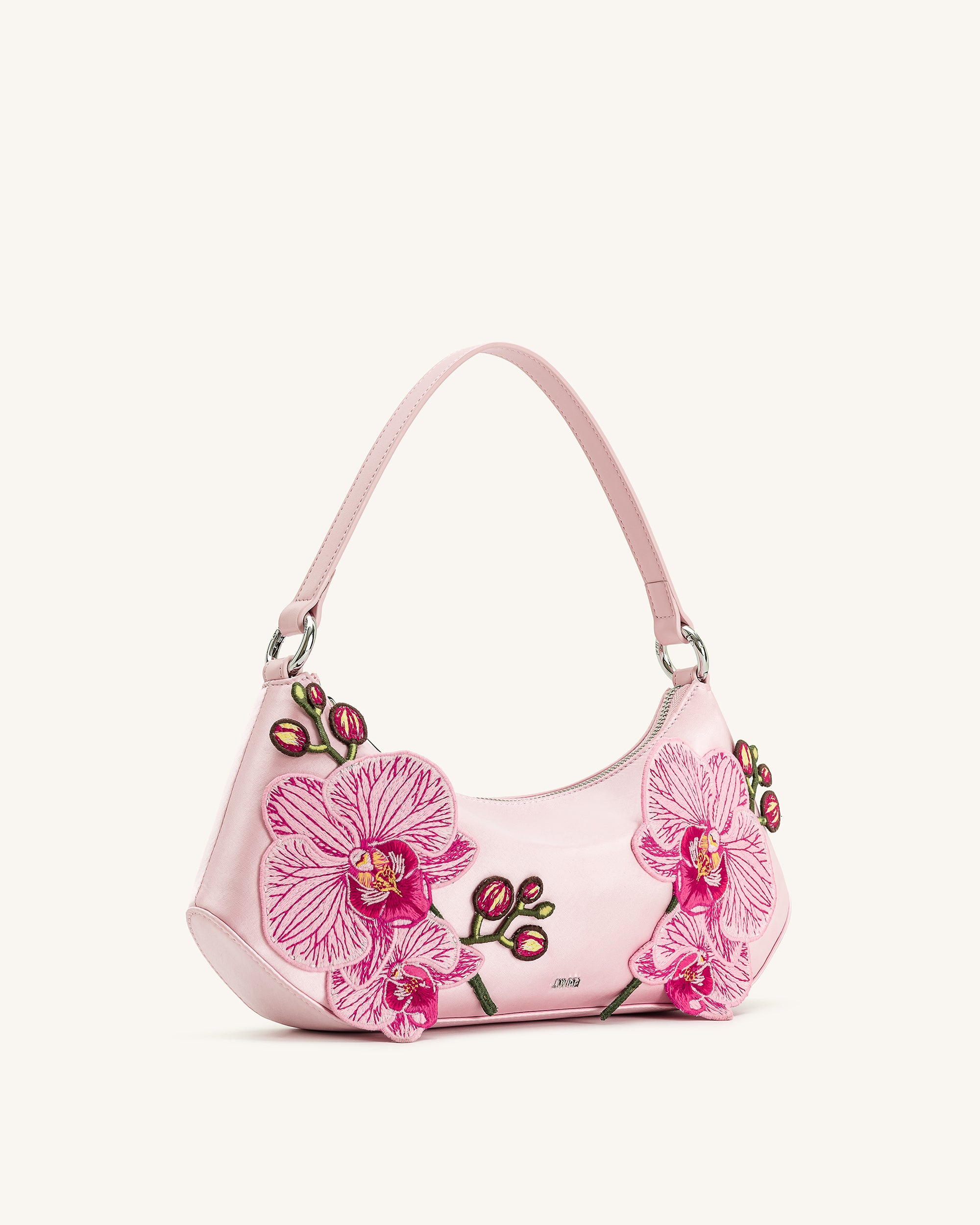 Lily Orchid Embroidered Shoulder Bag - Pink - JW PEI LATAM
