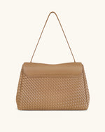Hilary Woven Shoulder Bag - Camel