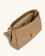 Hilary Woven Shoulder Bag - Camel