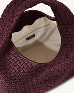 Laura Woven Shoulder Bag - Deep Burgundy