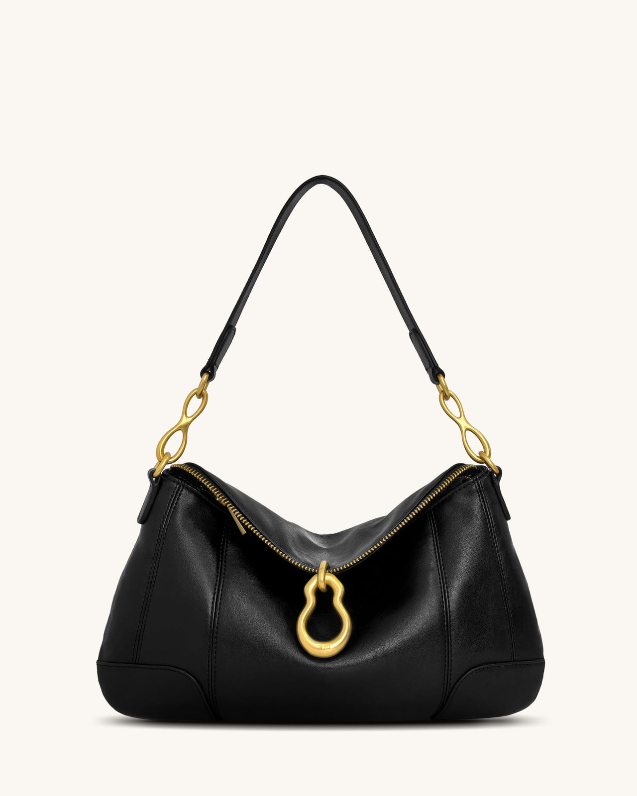 Jayla Charm Shoulder Bag - Black