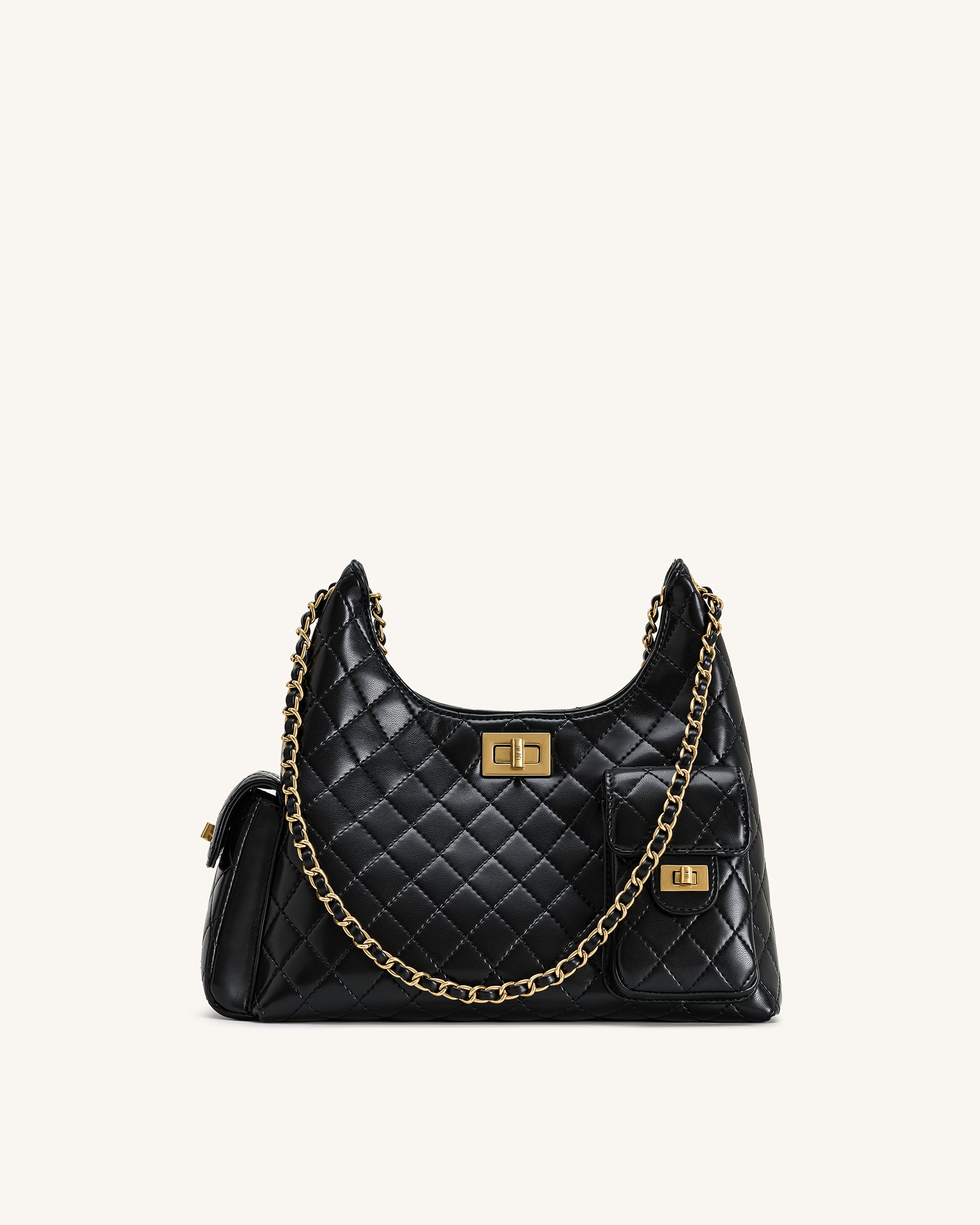 Vivian Quilted Chain Shoulder Bag - Black – JW PEI LATAM