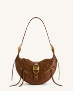 Tessa Crushed Shoulder Bag - Brown