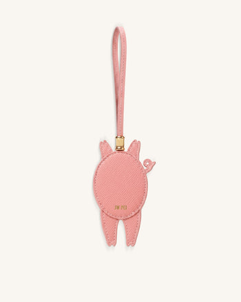 Playful Pig Bag Charm - Pink