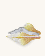Conch Shape Faux Crystal Clutch - Gold