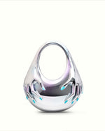 Lyanna Hand Shape Handle Bag - Silver