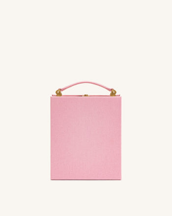Taya Tabby Cat Pattern Book Shape Clutch Bag - Pink