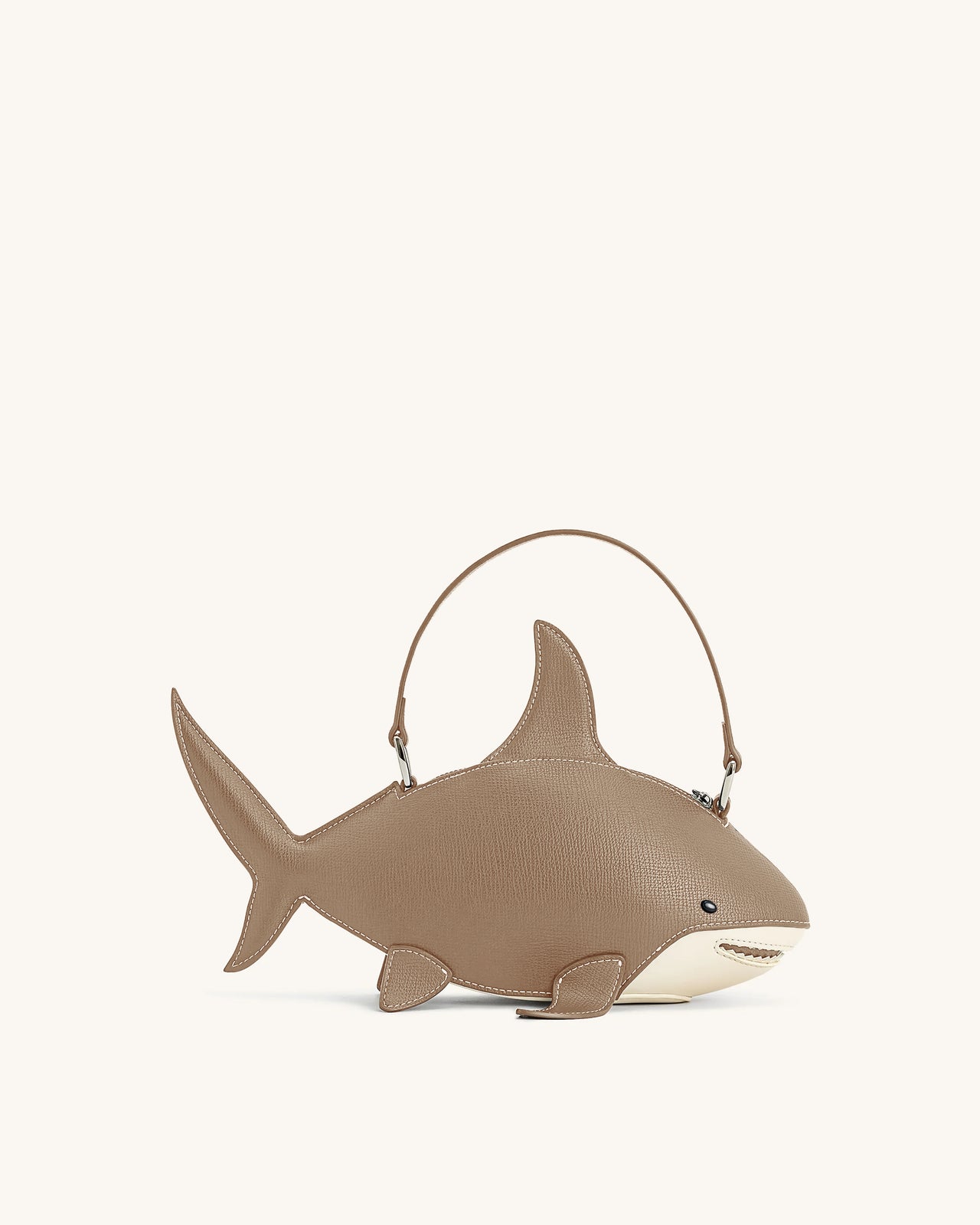Nerys Shark Look Top Handle Bag - Light Brown