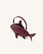 Nerys Shark Look Top Handle Bag - Burgundy