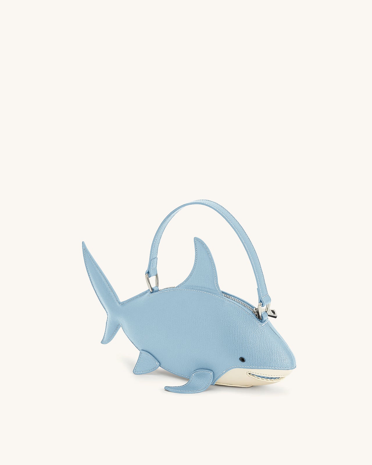 Nerys Shark Look Top Handle Bag - Light Blue