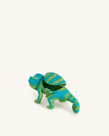 Hazel Chameleon Clutch - Green/Blue