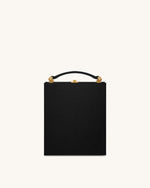 Taya Orchid Motif  Book Shape Clutch Bag - Black
