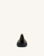 Lila Metal Frame Clutch - Black