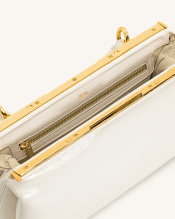 Danna Top Handle Bag - White