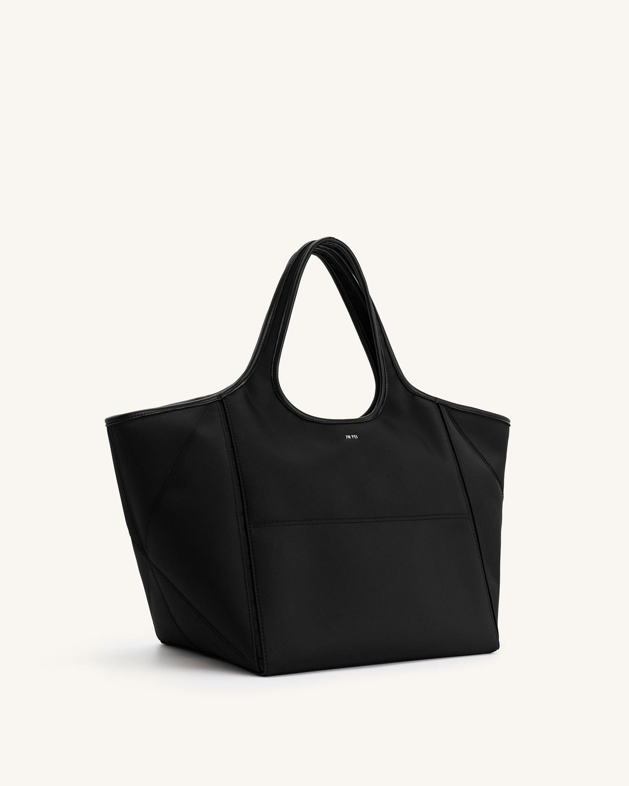 Eliana Nylon Tote Bag - Black
