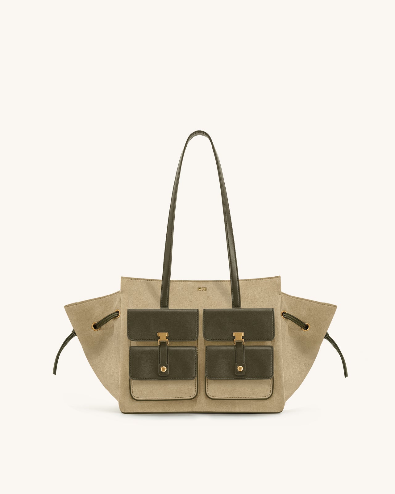 Linda Faux Suede Tote Bag - Green