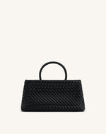 Elora Woven Tote Bag - Black