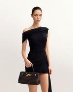 Elora Woven Tote Bag - Dark Brown