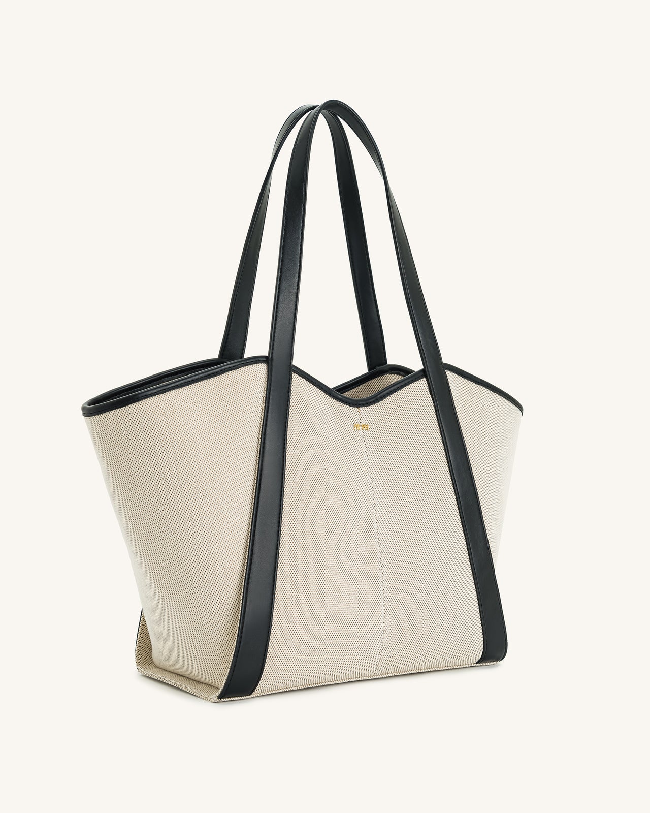 Kiana Large Capacity Tote Bag - Black Canvas