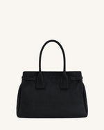 Miley Belt Embellished Tote Bag - Black