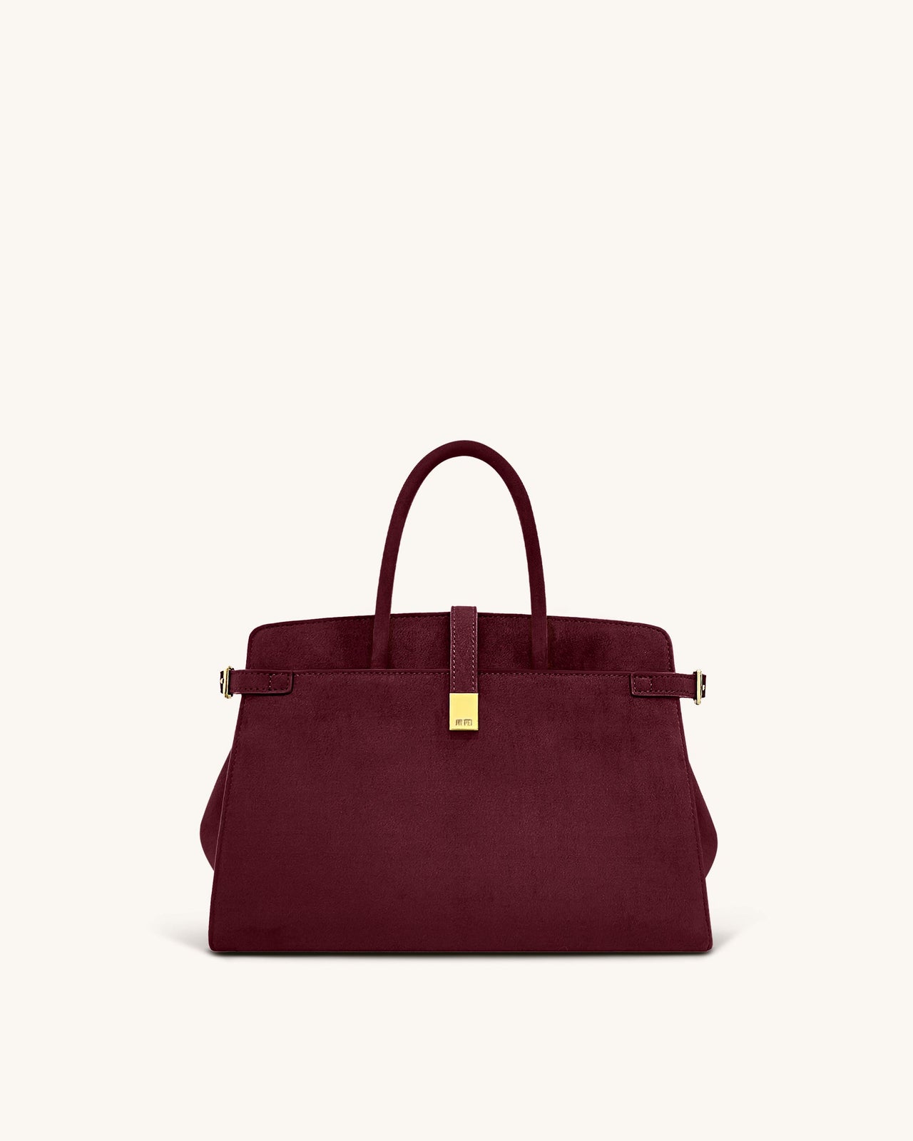Saige Faux Suede Tote Bag - Burgundy